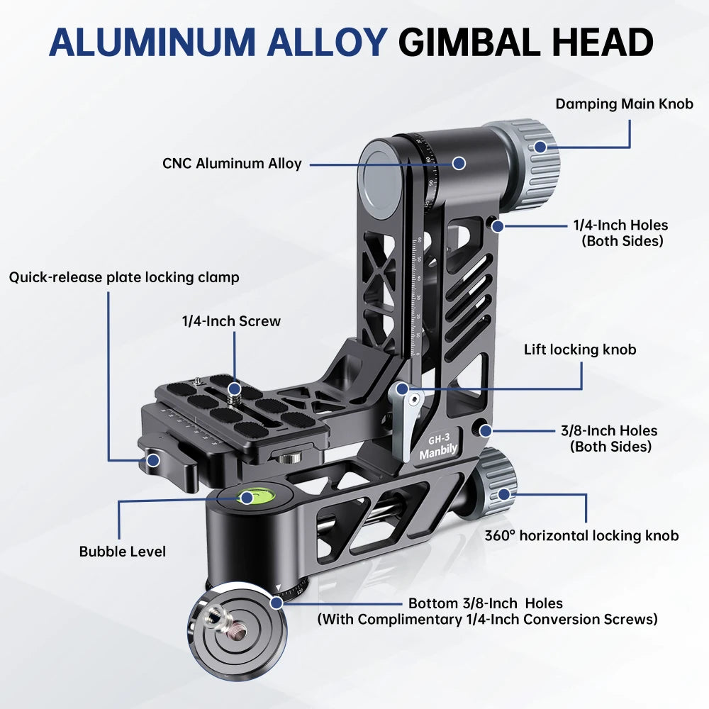 Professional Gimbal Tripod Head