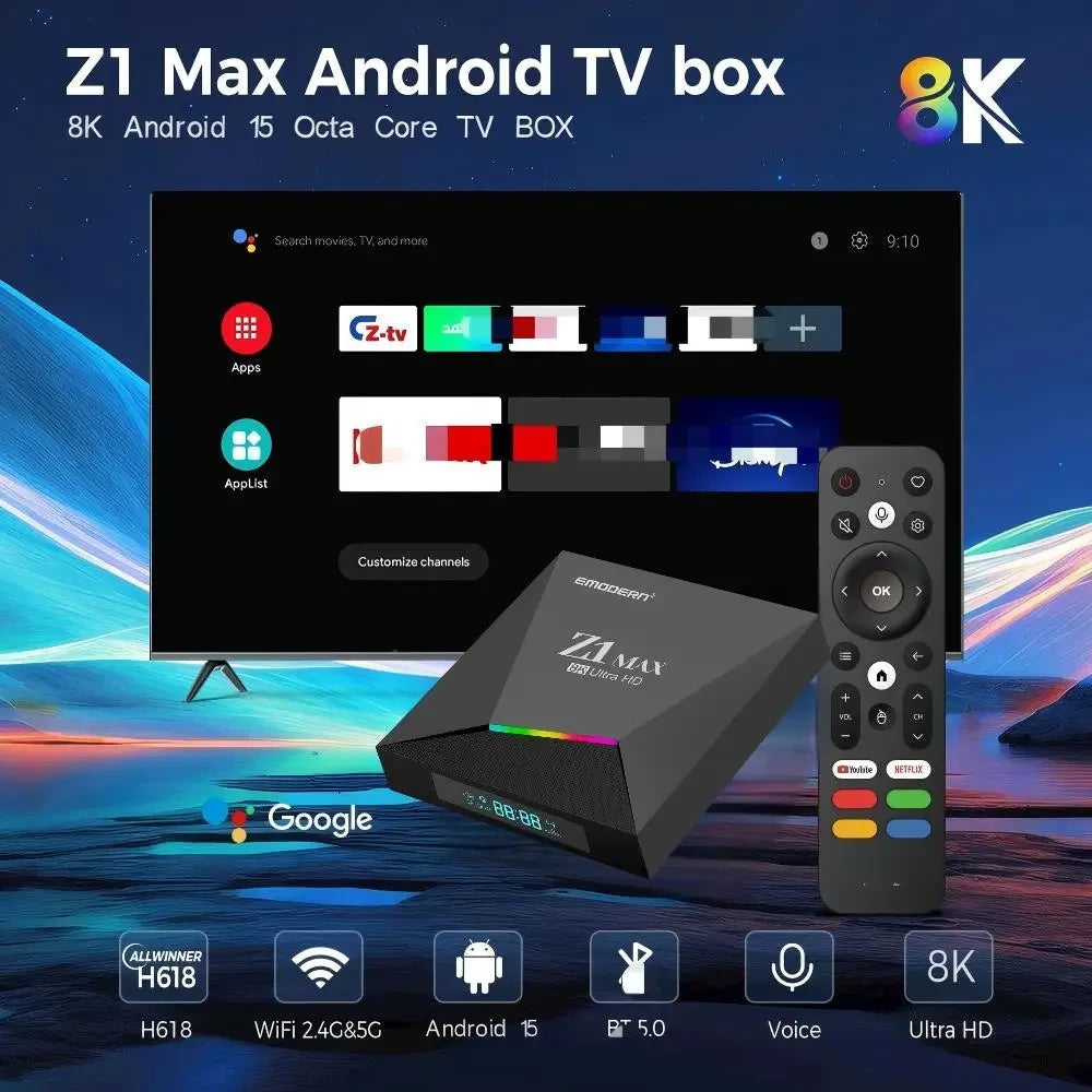 Android 15 IPTV Streaming TV Box