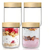 Glass Overnight Oats Containers with Bamboo Lids