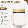 Glass Overnight Oats Containers with Bamboo Lids