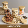 Glass Overnight Oats Containers with Bamboo Lids
