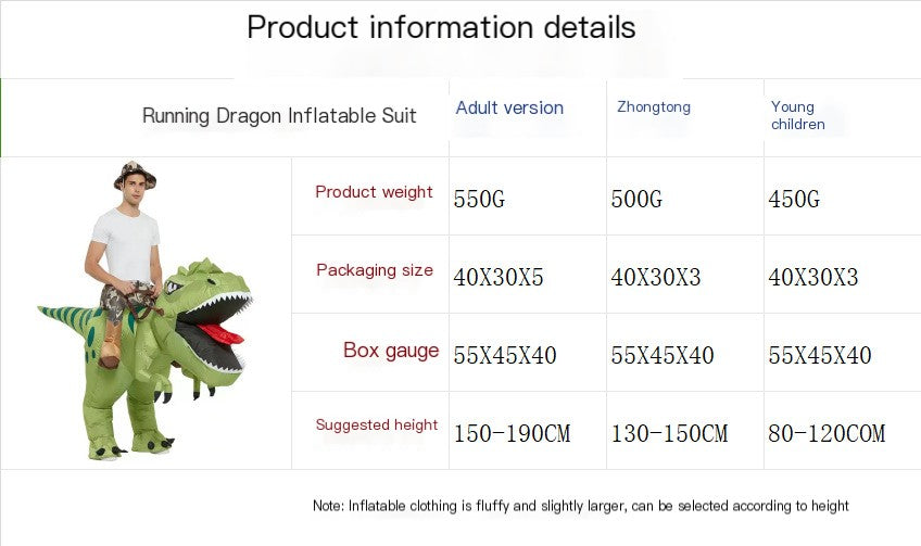 Youth Dino-Inflate Suit