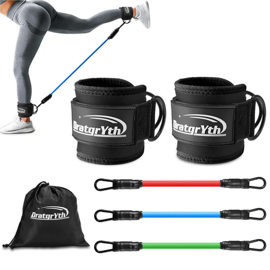 Ankle Workout Resistance Bands with Adjustable Cuffs