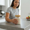 Glass Overnight Oats Containers with Bamboo Lids