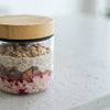 Glass Overnight Oats Containers with Bamboo Lids